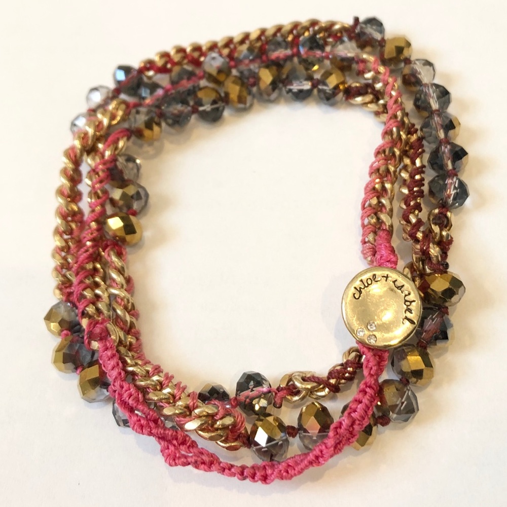 Chloe + Isabel Pink Wrap Bracelet